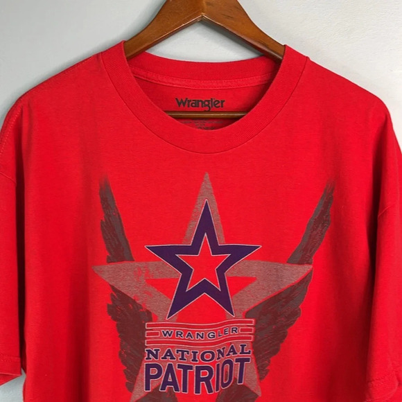 WRANGLER Men’s National Patriot Graphic T-shirt Eagle Crewneck Short Sleeve XL - Picture 5 of 10